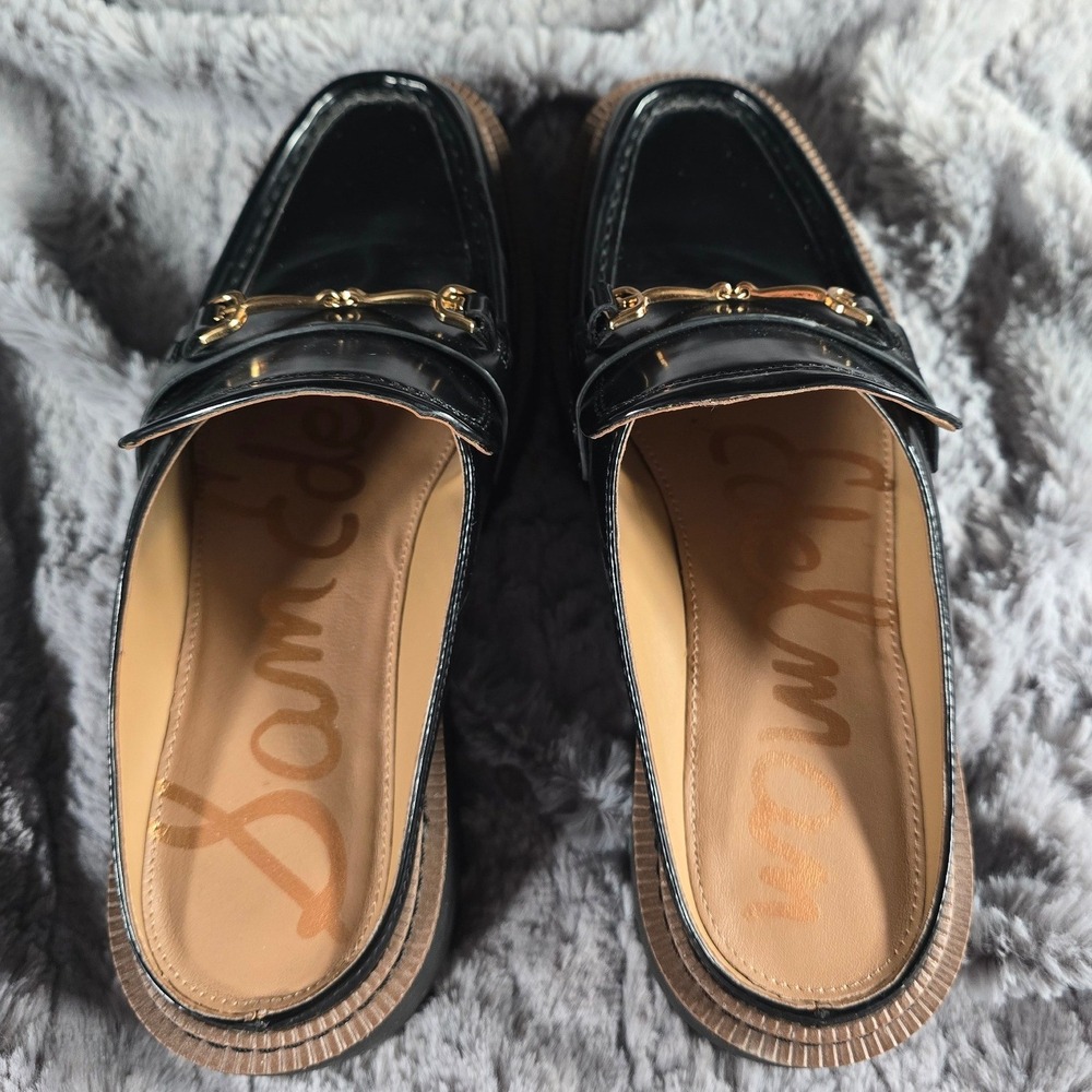 Sam Edelman Black Mules with Gold Accent - Picture 2 of 5